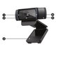 Logitech C920 Webcam Full HD 1080p (1920 x 1080) avec Objectif Carl Zeiss, H.264, Mise au Point Automatique et Micros Stéréo