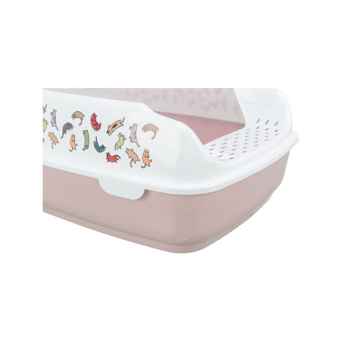 Bac à litière pour chats Trixie Delio Blanc Lila Plastique 38 × 20 × 50 cm