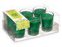 Acorde Lot de 6 Bougies en Verre Vert avec Parfum Bambou Dimensions 16x6.5x11 cm (Set de 12)