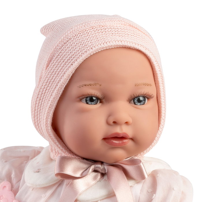 Muñecas Guca Poupée lestée Lola 42 cm - Corps en tissu, membres en vinyle souple - Poupée de poids de 7.5 kg - Langue espagnole - À partir de 3 ans