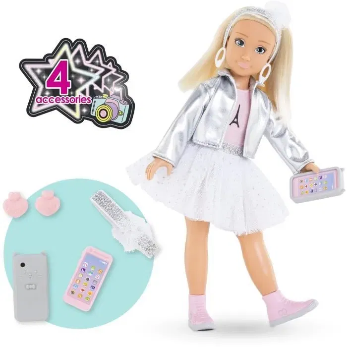 Corolle Poupée Mannequin Valentine Fashion Week Paris 28 cm avec 4 Accessoires et Senteur Vanille - Pour Enfants dès 4 Ans Corolle Poupée Mannequin Valentine Fashion Week Paris 28 cm avec 4 Accessoires et Senteur Vanille - Pour Enfants dès 4 Ans