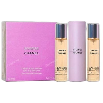 Chanel CHANCE Eau de Toilette Vapo Twist & Spray pour Femme 3 x 20 ml