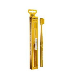 NORDICS ORAL CARE Cepillo Dental Super Soft Silk 12.000 Doré - Brosse à dents adulte à 12000 filaments ultra souples