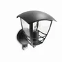 Philips Creek Applique Murale Extérieure Noir avec Détecteur de Mouvement IP44 - Pour Entrée ou Porte - Culot E27 - Aluminium