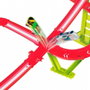 Hot Wheels Circuit à Toute Vitesse Neon Speeders avec Lanceur Motorisé, Paysage Urbain et Voiture Incluses - Dès 5 Ans