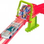 Hot Wheels Circuit à Toute Vitesse Neon Speeders avec Lanceur Motorisé, Paysage Urbain et Voiture Incluses - Dès 5 Ans