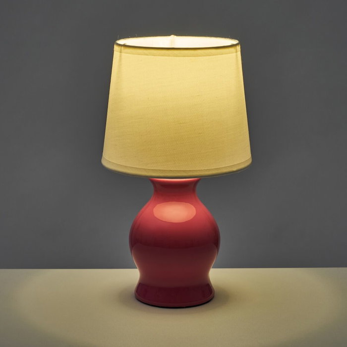 BigBuy Home Lampe de bureau Blanc Rose 40 W BigBuy Home Lampe de bureau Blanc Rose 40 W