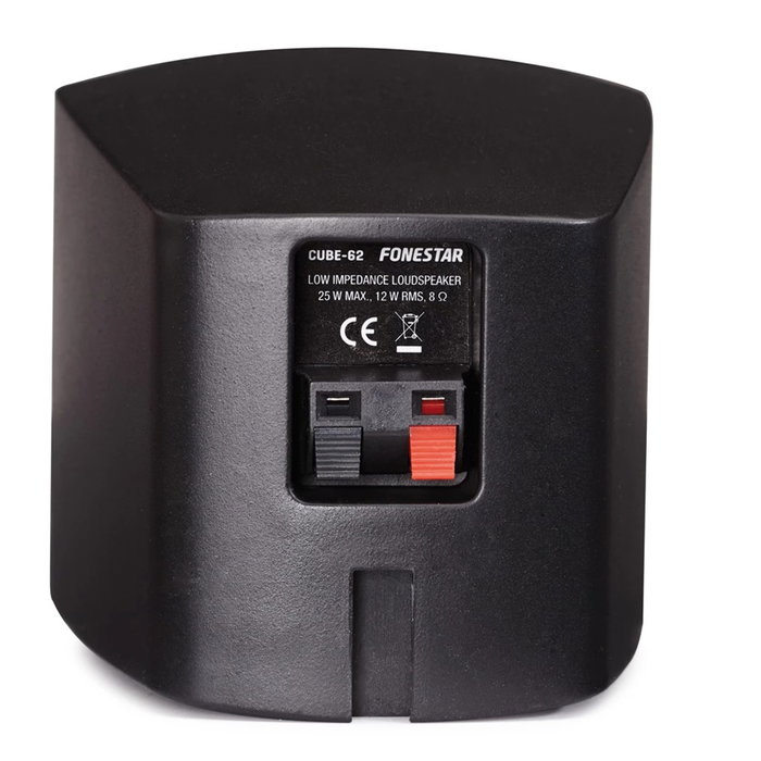 Fonestar Cube 62 25 W Max - Paire d'enceintes murales 25 W, 8 ohms, noir