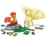 Mega Construx - Jeu de Construction Pokémon 145 Pièces - Evolution de Vulpix vers Ninetales - Figurines Articulées - Version Multilingue (Anglais, Français) - Réf. HTH79