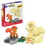 Mega Construx - Jeu de Construction Pokémon 145 Pièces - Evolution de Vulpix vers Ninetales - Figurines Articulées - Version Multilingue (Anglais, Français) - Réf. HTH79
