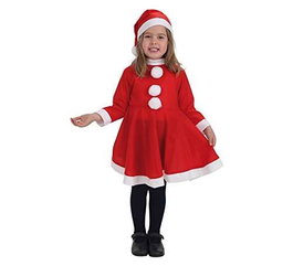 Creaciones Llopis Costume enfant Mère Noël Taille M pour fille ou garçon de 7 à 9 ans