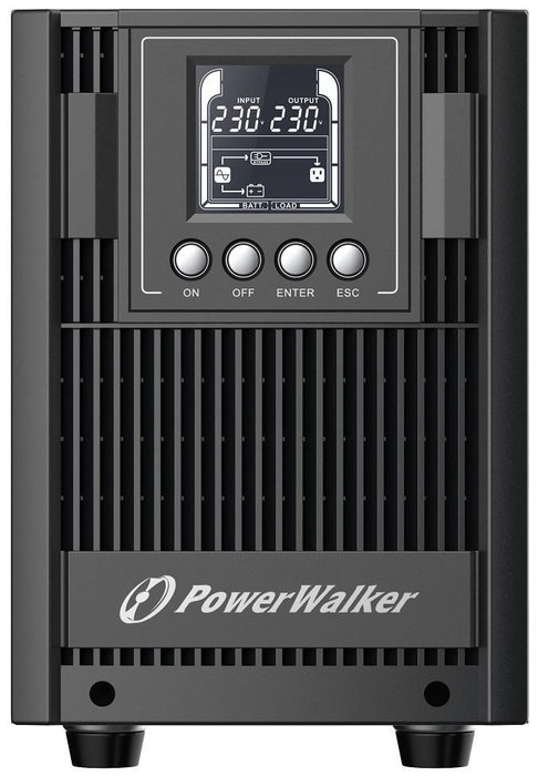 PowerWalker VFI 2000 AT - Onduleur UPS en ligne double conversion 2 kVA / 1.8 kW - Prise Type F/E/G - Large plage d'entrée 80-300V