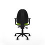 PIQUERAS Y CRESPO Chaise de bureau Aýna, Simili cuir pistache, Mécanisme asynchrone