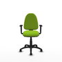 PIQUERAS Y CRESPO Chaise de bureau Aýna, Simili cuir pistache, Mécanisme asynchrone