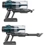 H.KoeNIG Aspirateur balai 2-en-1 sans fil UPX32 - 400W, 30000 Pa, Autonomie 50 min, Cuve 0.8 L, Bleu - Aspiration cyclonique, Brosse LED