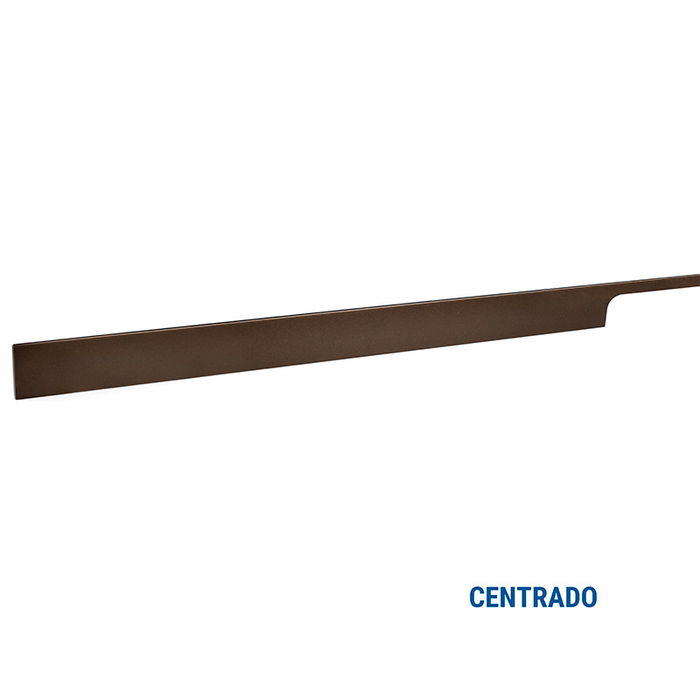 Viefe Poignée en Aluminium Peak, Marron Métalisé, Trou Décalé 1760mm