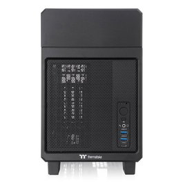 Thermaltake TR100 Mini Tower Chassis Noir Mini-ITX SPCC - Boîtier PC Gaming Compact 3 Emplacements USB 3.2