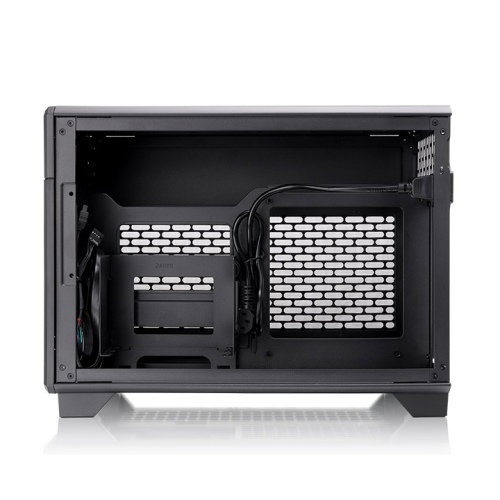 Thermaltake TR100 Mini Tower Chassis Noir Mini-ITX SPCC - Boîtier PC Gaming Compact 3 Emplacements USB 3.2