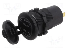 ESOL Alimentation USB avec 2 socles USB C, IP65, noir