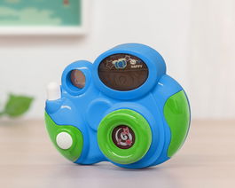 Jouet d'imitation Appareil Photo pour Enfants Bleu avec Sons Réels et Lumières Flash - Jouet Éducatif pour Bébés +18 Mois - Fonctionne avec Piles AA Incluses