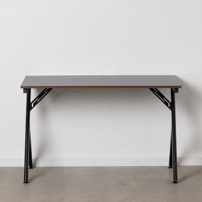 BigBuy Office Bureau Bois MDF Noir Naturel 120 x 60 x 75 cm BigBuy Office Bureau Bois MDF Noir Naturel 120 x 60 x 75 cm