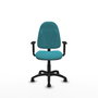 PIQUERAS Y CRESPO Chaise de bureau Algarra turquoise avec accoudoirs 1D