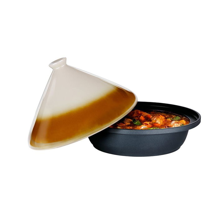 Alpina Tajine en céramique avec fonte Ø30 x 25 cm pour tous feux