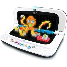 VTech Magic Lights 3D - Kit de création avec 16 LEDs, 180 picots et support tableau - Dessins lumineux 2D/3D - Modèles téléchargeables