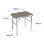Marbueno SUMMER 10012M Table pliante en aluminium marron 60x45/60 cm avec hauteur ajustable pour camping et plage