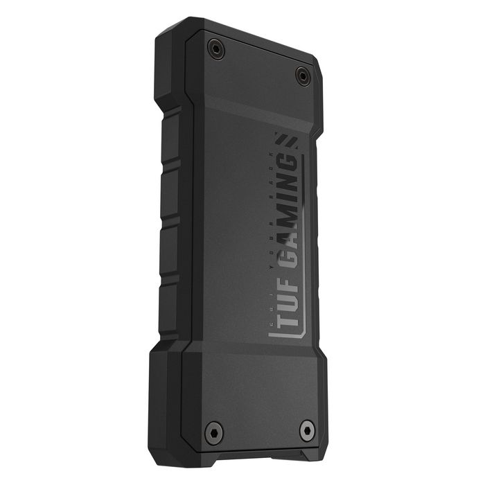 Asus TUF Gaming A2 Boîtier SSD Externe USB-C 3.2 Gen 2x2 Dual M.2 NVMe/SATA (Jusqu'à 20 Gbps), IP68, Résistant MIL-STD-810H, Q-Latch, Compatible PC, Mac, PS5, Xbox