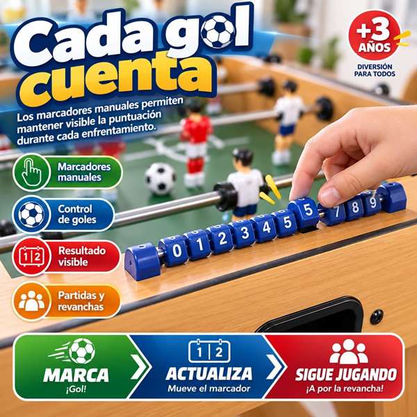 JugaToys Futbolín de madera 121x161x86cm