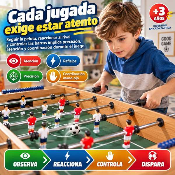 JugaToys Futbolín de madera 121x161x86cm