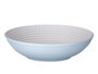 Vessia Assiette Creuse 20,5 cm Bleu Céramique Motif Gravé (Set de 24)