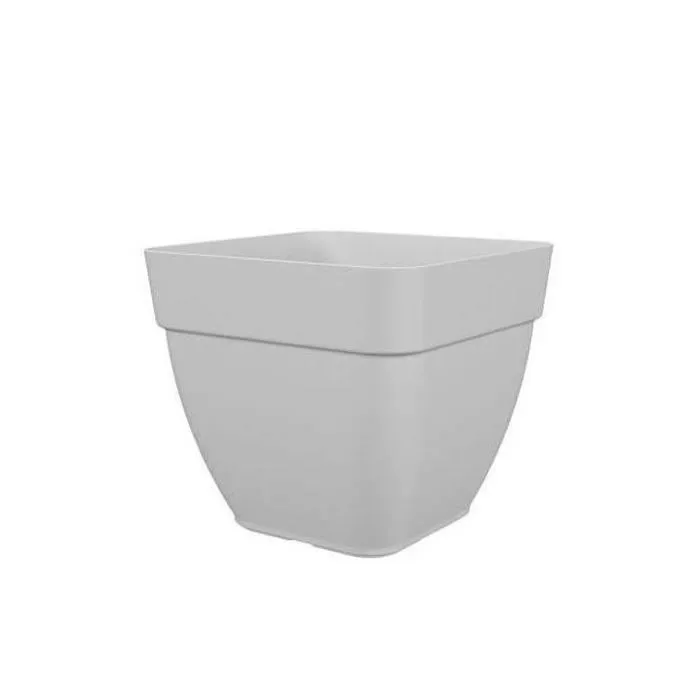 Artevasi Pot de Fleurs Carré CAPRI CAMPANA - Plastique Résistant au Gel - Blanc - 36.5 cm