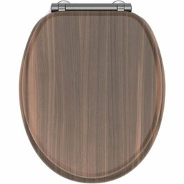 Gelco Abattant WC Noyer MDF FSC avec frein de chute