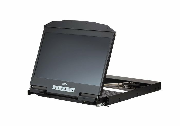 Aten CL3800NW Console KVM LCD 18,5 pouces Full HD, Dual Rail, USB, HDMI/DVI/VGA