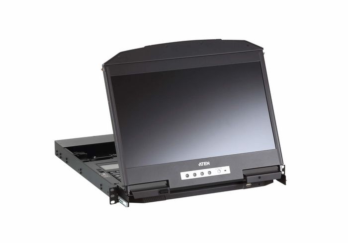 Aten CL3800NW Console KVM LCD 18,5 pouces Full HD, Dual Rail, USB, HDMI/DVI/VGA