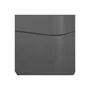 Artevasi CAPRI CAMPANA Pot de fleurs carré en plastique anthracite, 36.5 x 33.5 x 36.5 cm, résistant au gel avec trous de drainage, intérieur/extérieur