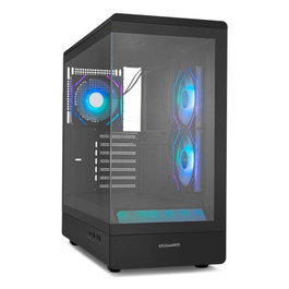 Nox Hummer Signal Boîtier PC Gaming Semitorre Frameless Vidre Trempé Noir ARGB USB Type-C