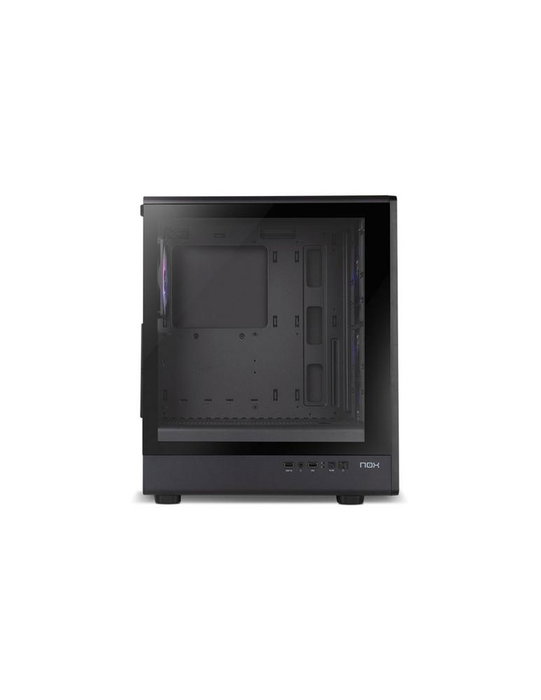 Nox Hummer Signal Boîtier PC Gaming Semitorre Frameless Vidre Trempé Noir ARGB USB Type-C