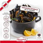 Menastyl Marmite à moules en acier émaillé noir, 2,7L