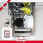 Menastyl Marmite à moules en acier émaillé noir, 2,7L