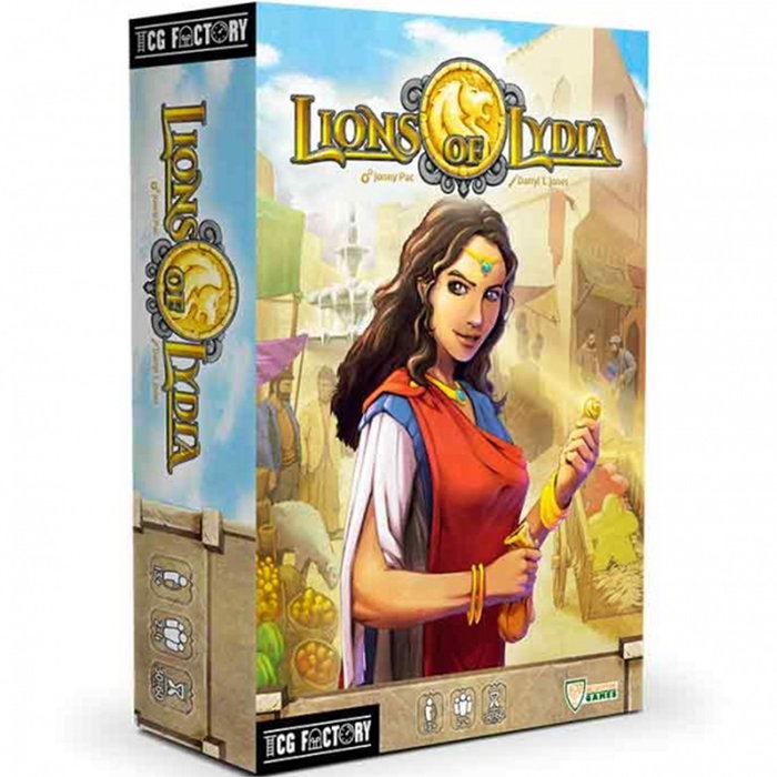 Jeu de société Lions of Lydia en espagnol - Eurogame stratégique bag management et création de moteur - Édition Kickstarter avec extensions Jeu de société Lions of Lydia en espagnol - Eurogame stratégique bag management et création de moteur - Édition Kickstarter avec extensions