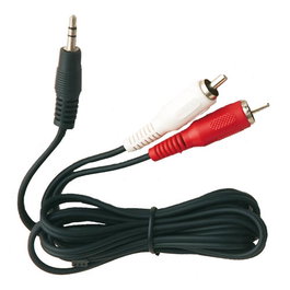 GSC Evolution Câble de connexion audio-vidéo jack 3,5 mm vers 2 RCA mâles