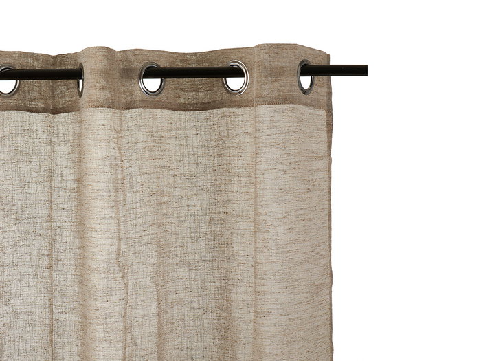 Giftdecor Rideau 140x260 cm 8 Anneaux Beige (Set de 6)