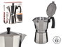 Kinvara Cafetière Aluminium 12 Tasses avec Poignée Argent 650 ml 13x25.5x21 cm (Set de 12)