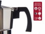Kinvara Cafetière Aluminium 12 Tasses avec Poignée Argent 650 ml 13x25.5x21 cm (Set de 12)