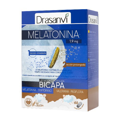 DRASANVI Melatonina Bicapa Retard 60 comprimés DRASANVI Melatonina Bicapa Retard 60 comprimés