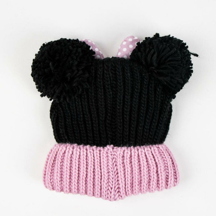 Bonnet et gants Minnie Mouse Rose
