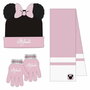 Bonnet et gants Minnie Mouse Rose